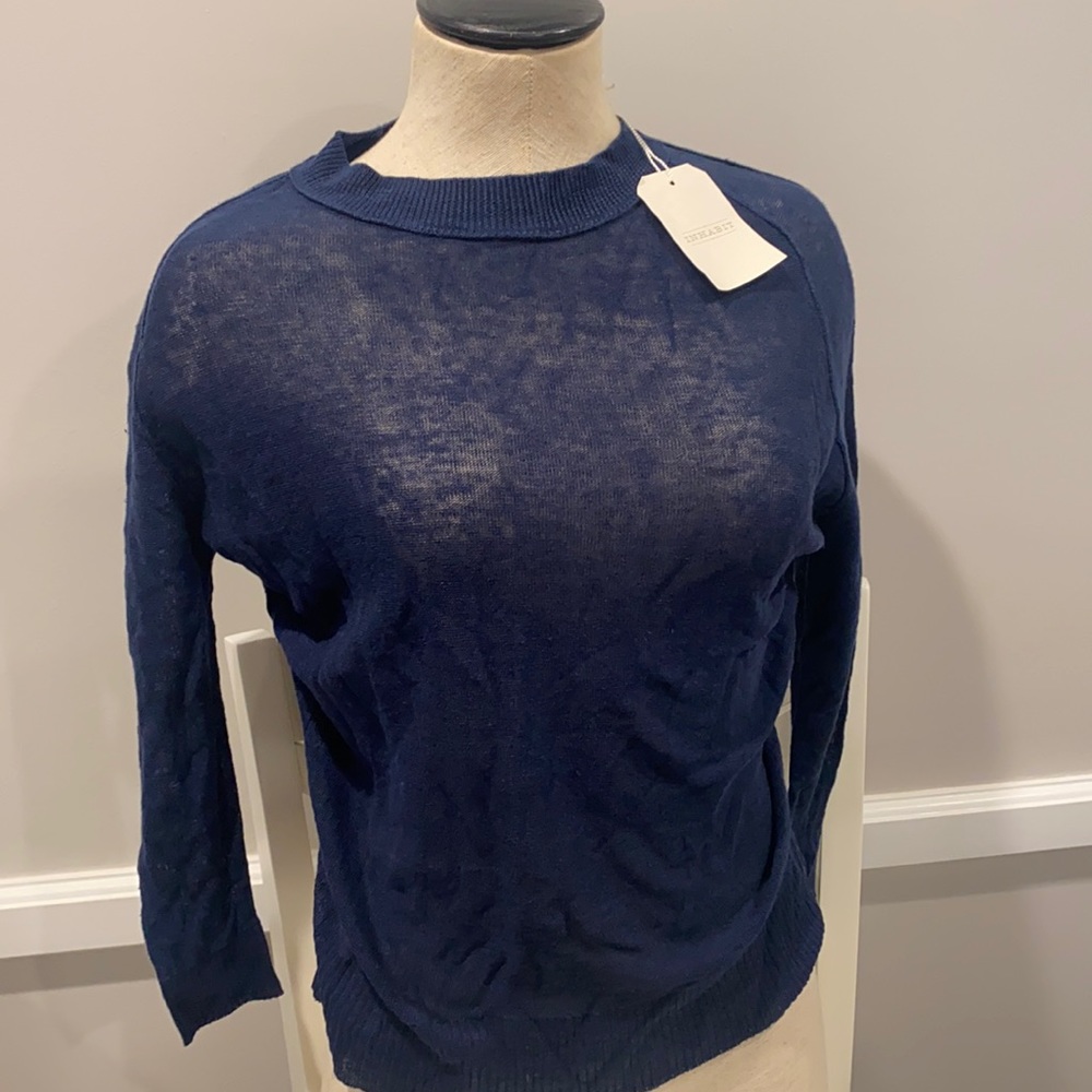 NWT Women's Inhabit Linen Navy Blue Size P / Small